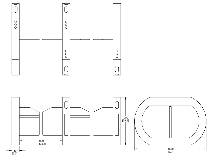 Automatic Swing Gate Turnstile Dimensions