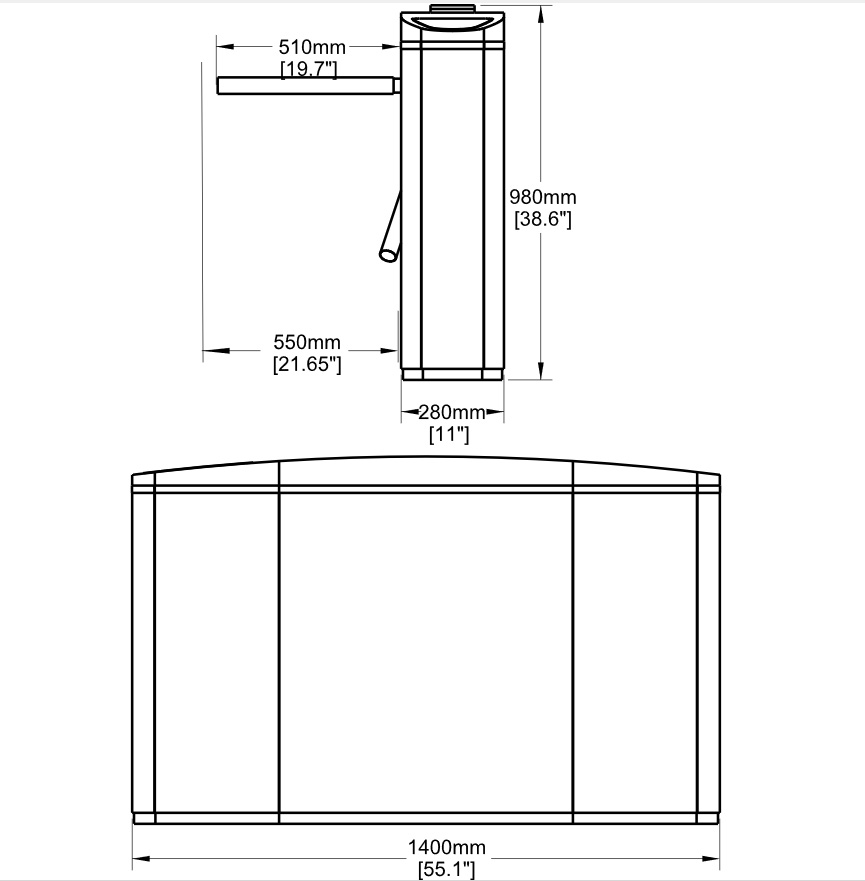 Waist-Height Turnstile 