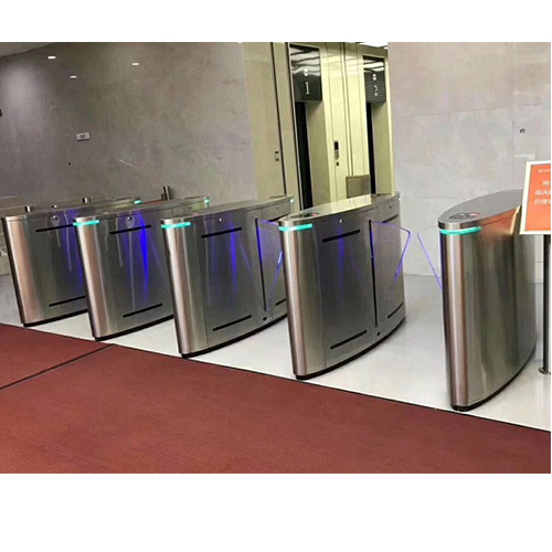 Crowd Control Flap Turnstile for Office Building