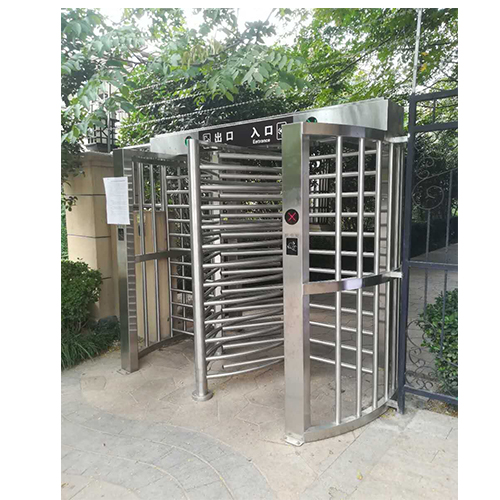 Motorized Full Height Double Turnstile for Residential Area