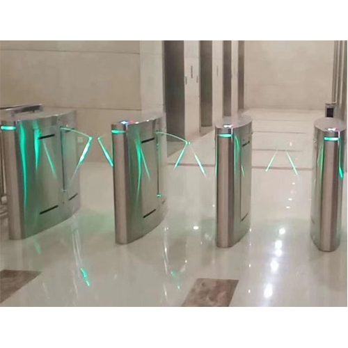 Glass Wing Optical Turnstile for Office Entrance Control