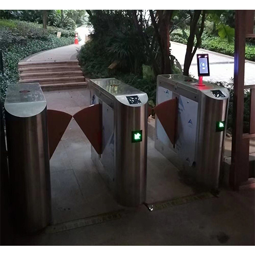 Optical Flap Barrier Biometric Turnstile for Park